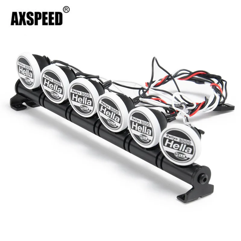 

AXSPEED RC лампа для крыши автомобиля 6 Светодиодная лампа с крышкой для 1/10 Axial SCX10 90046 Φ D90 Tamiya CC01 Recat MST