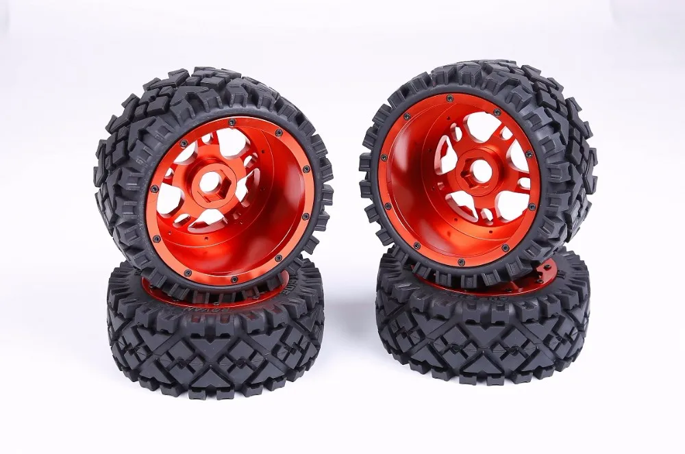 1/5 Scale Baja CNC Aluminum 5 Spoke Silver Wheels for 2WD HPI Baja 5B King Motor and Rovan Baja Buggies