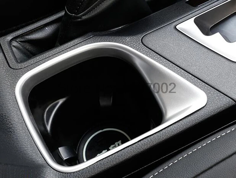 For Toyota RAV4 2016 ABS Matte Chromium Inner Water Cup Holder Cover Frame Cup Placement Decoration For Left-Hand Driving