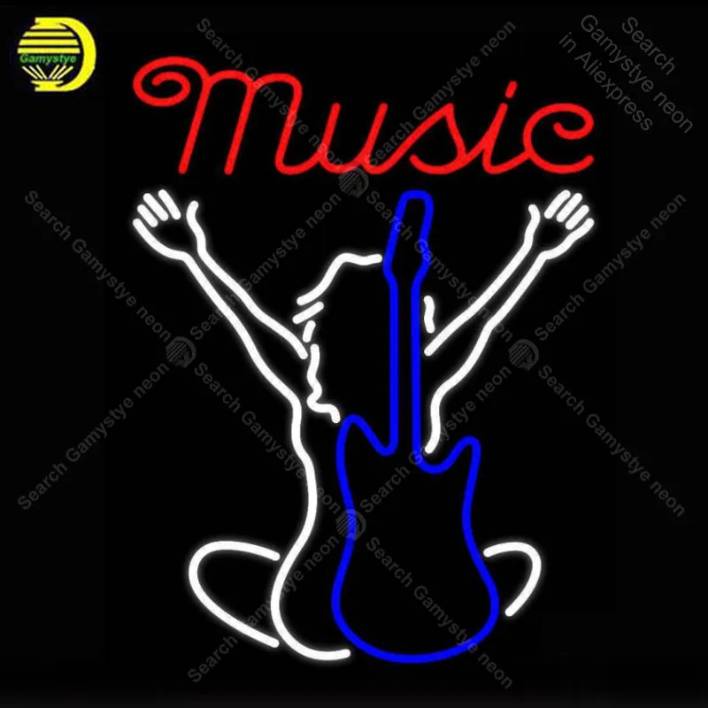 

Neon Sign for Music Silhouette neon bulb Sign Girl Beer Bar Pub Light Neon lights Sign glass Tube Iconic Light anuncio luminoso