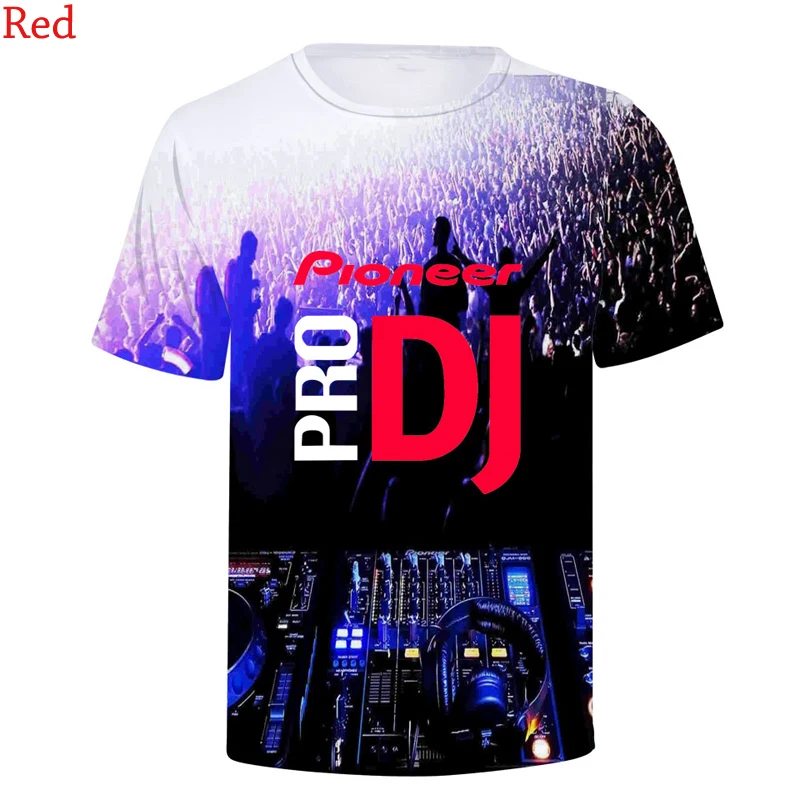 男性と女性のための3D Tシャツ,印刷されたラウンドネックのファッショナブルなパイオニアプロdj半袖Tシャツ,3DヒップホップTシャツ,スウェットシャツ