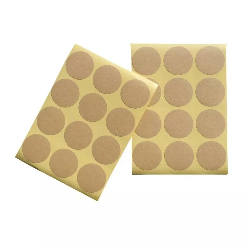 100pcs plain Kraft Paper Label Sticker DIY Gift Sticker Seal Sticlabel sticker Handmade Cake Packaging Sealing Label