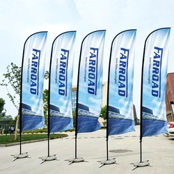 Beach Feather Flag And Flagpole With Cross Base Graphic Custom Printing Banner Advertising Promotion Celebration Decoration