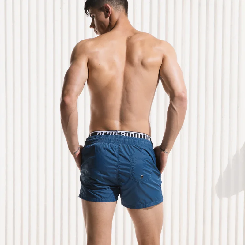 Waterproof Mens Board Shorts Double Waist Band Beach Swimming Shorts Men Surf Bermuda Boardshort Thin Soft Swim Trunks Swimwear