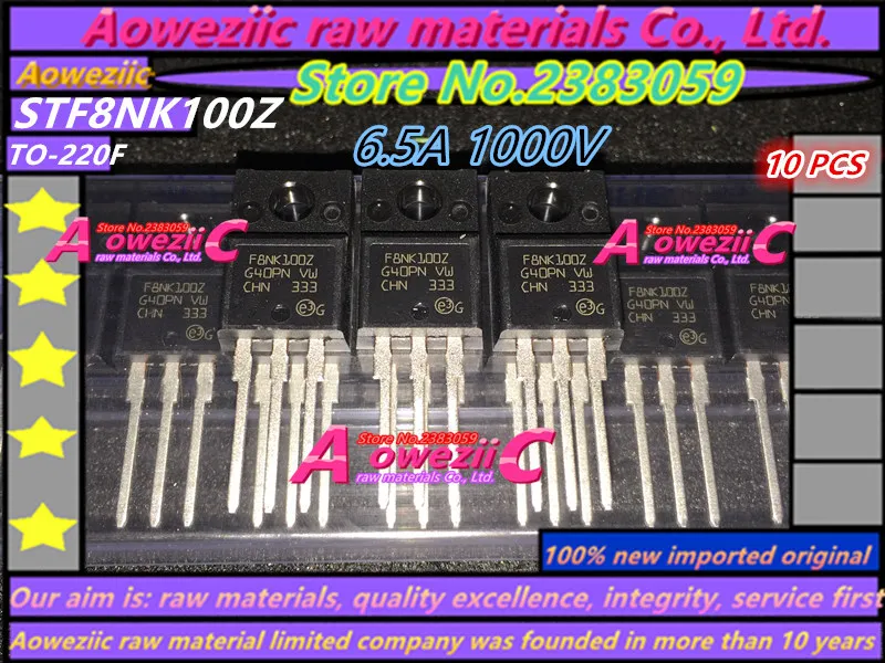 

Aoweziic 100% new imported original STF8NK100Z F8NK100Z STF11NM80 F11NM80 STF15NM60ND F15NM60ND STP8NM50FP P8NM50FP TO-220F