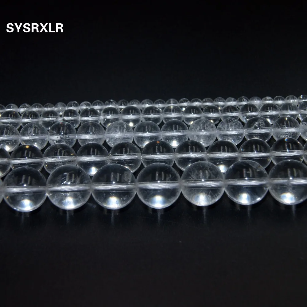 Wholesale Natural Stone Clear Rock Crystal Quartz Round Loose Beads For Jewelry Making DIY Bracelet Necklace 4/6/8/10/12 MM