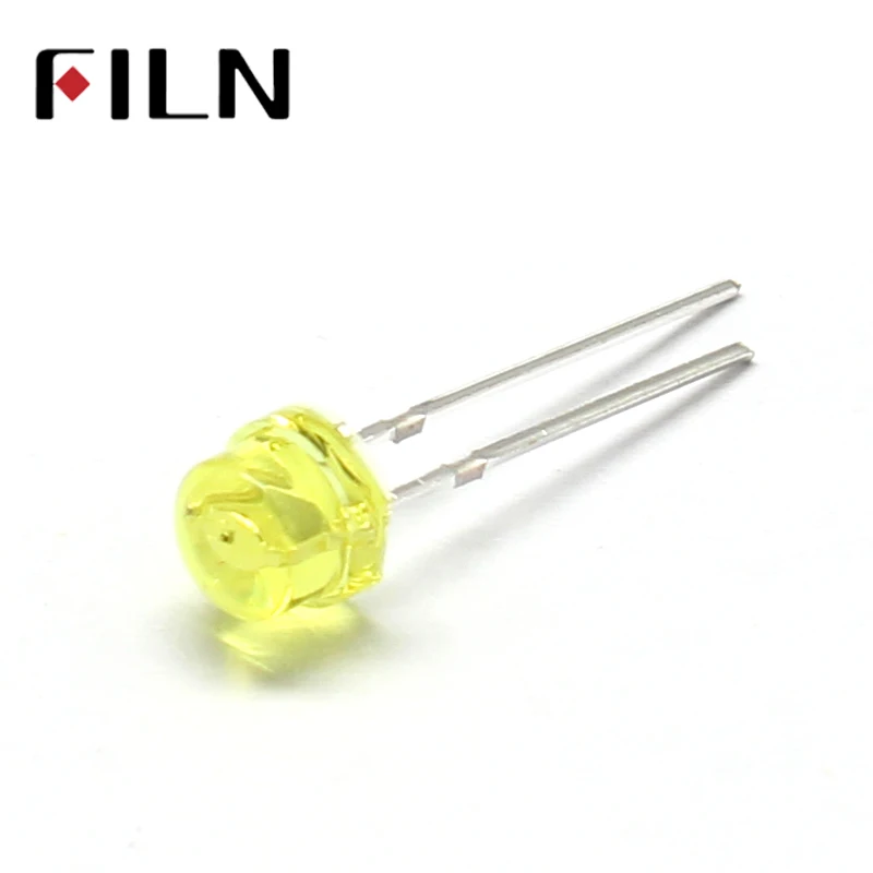 100 pcs/lot 5mm diffus gelb bidirektionale LED Diode Dip Runde Ultra Helle LED-Licht mit 2 pin
