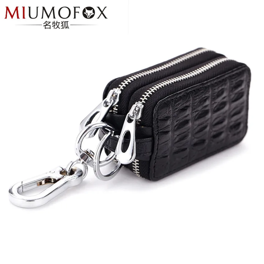 

NEW Keychain Case Wallet Genuine Leather Unisex Alligator-grained Key Wallet Key Organizer&Holder Car Housekeeper Wallet Pouch