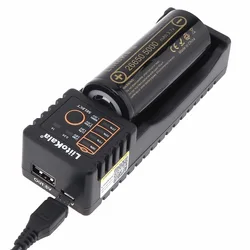 LiitoKala Lii-100 battery charger+1pcs HK LiitoKala 26650 5000mah Rechargeable battery for flashlight,20A discharge