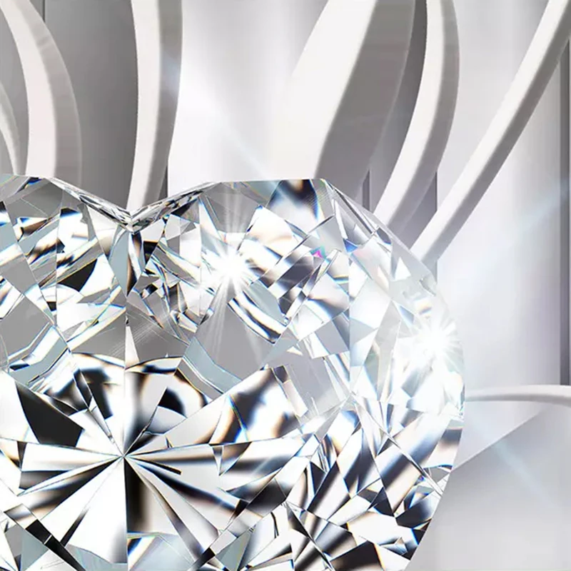 Carta da parati personalizzata foto carta da parati Non tessuta 3D spazio astratto motivo floreale diamante gioielli soggiorno TV sfondo decorazioni