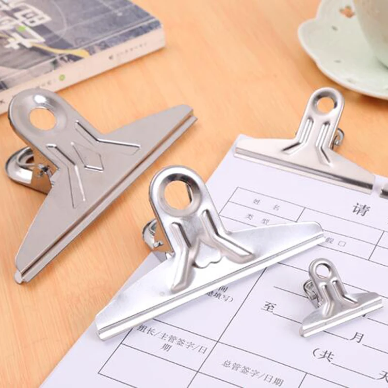 20 pcs/lot Grip Clips Bulldog Clips Newspaper Letter Snacks Bag Sketchpad Clips Metal Clip Size 118mm/150mm Stationery Clips