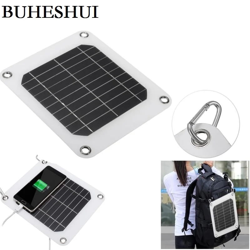 5W 5V Semi-flexible Solar Mobile Power Bank Charger Monocrystalline Solar Panel Charger Outdoor Power Solution Waterproof