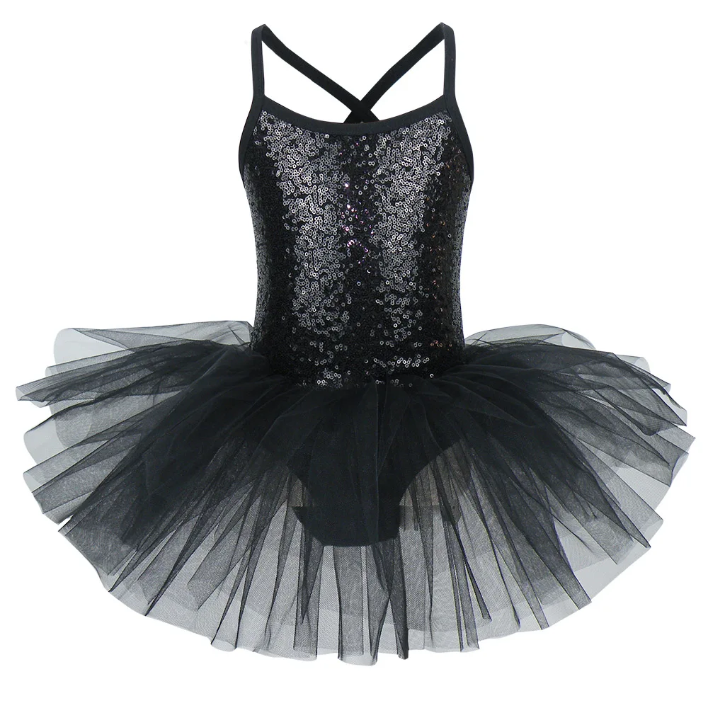 Vestito da Tutu per body da ballo per ragazze, Costume da ballo per ragazze, Costume da ballo con paillettes per bambini