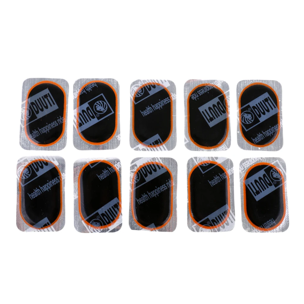 Lot 10 Pieces Oval Patches Bicycle Bike Cycling Tire Glueless Patch Fast Repair Tools rustines Auto Motor Replacement Parts