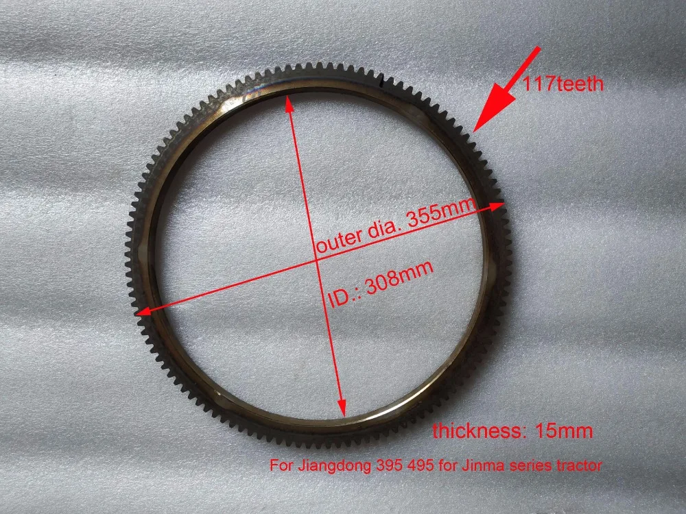 the gear rings (117 teeth) for Jiangdong TY395IT/ JD495 engine for Jinma brand tractor, part number: