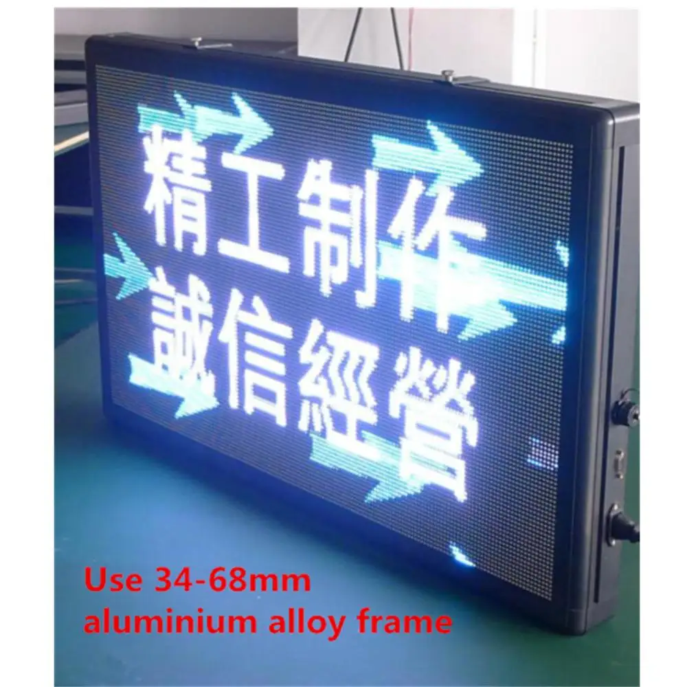 103*55cm RGB Full Color P10mm Custom multi-line Outdoor Waterproof LED Message Sign Moving Scrolling led Display Board for shop