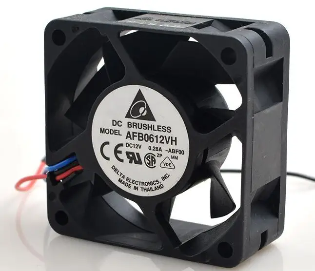 

6CM 6025 0.30A AFB0612VH-R00 12V three wire dual ball chassis power supply fan