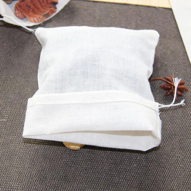 500pcs 130 X 180mm Pure Cotton Filter With Strings Natural Cotton Yarn Bag With String Tea Bag No Bleach ZA6256