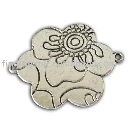 

FREE SHIPPING 35pcs Tibetan silver flower connector A10576