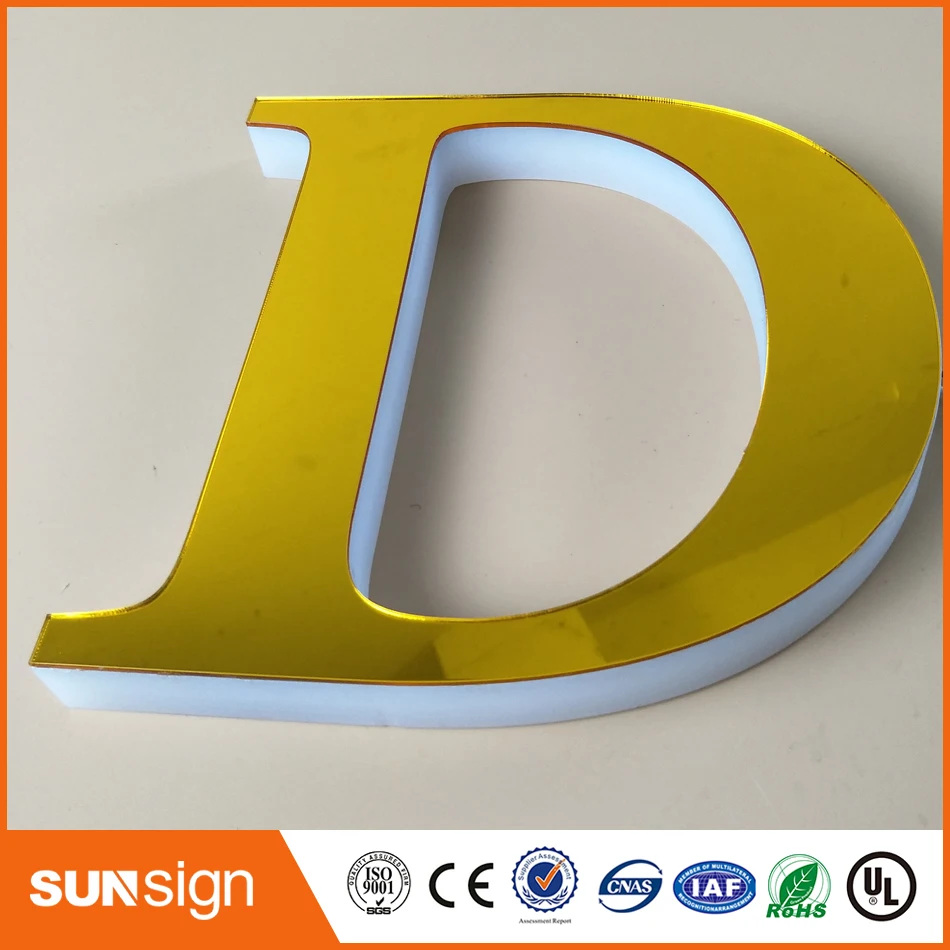 Business sign letters outdoor illuminated led signs