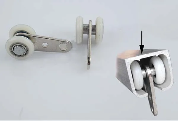 20 قطعة أجزاء ستائر النافذة عجلات معلقة صغيرة تحمل عجلة معلقة مستديرة صغيرة ستائر ثقيلة معلقة مستديرة KF245 #3