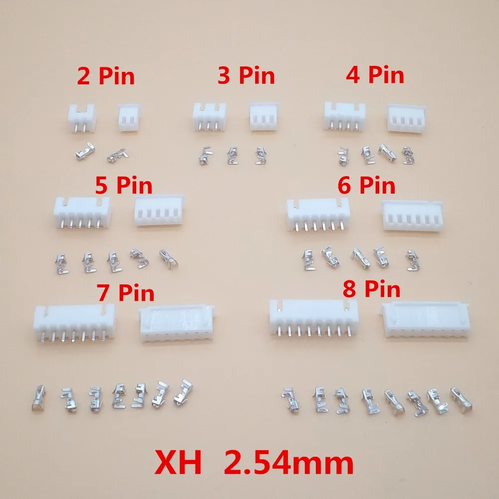 Kit Conectores JST XH 2,54 mm Macho Hembra 2-12 Pines Engarzadores - imagen 3