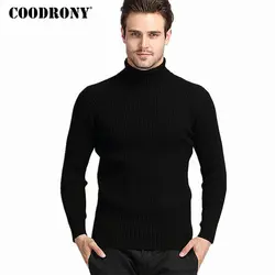 COODRONY zimowy gruby ciepły sweter z kaszmiru mężczyźni golf męskie swetry Slim dopasowany sweter mężczyźni klasyczna wełniana dzianina Pull Homme