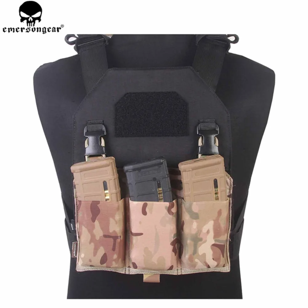 Emersongear Triple M4 Mag Pouch Voor Apc Vest Rubber Stijl Em6408