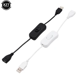 Cable USB de 28CM con interruptor de encendido/apagado, palanca de extensión para lámpara USB, ventilador, línea de fuente de alimentación, adaptador duradero, gran oferta