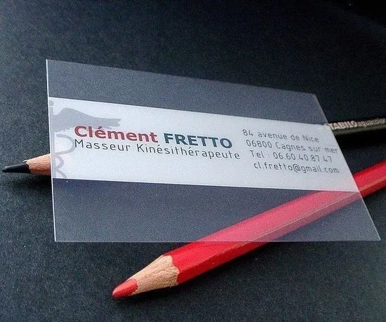 1000pcs/Lot Custom Transparent Business Cards With Best Quality Clear Frosted PVC Visit Card Printing