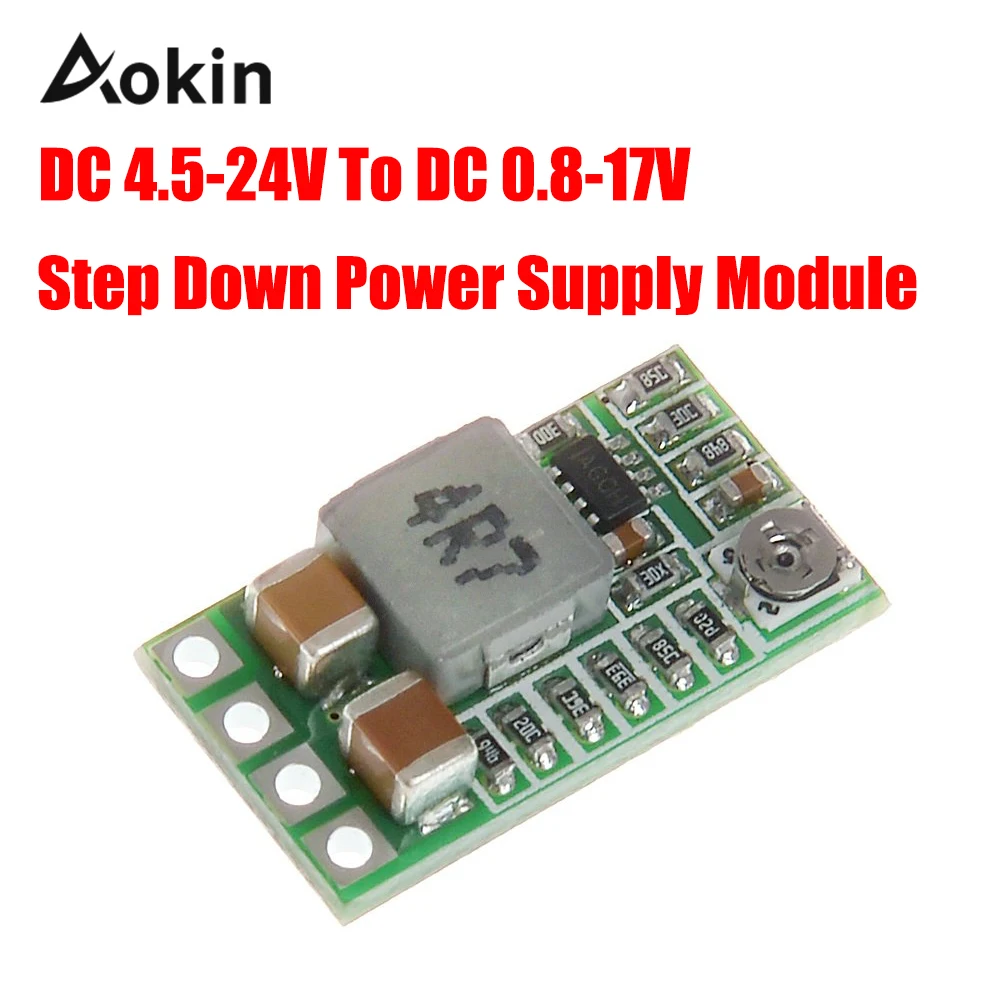 Bardzo mały Mini DC-DC Step Down moduł zasilania 3A przetwornica regulowany 1.8 V 2.5 V 3.3 V 5 V 9 V 12 V dla Arduino diy kit