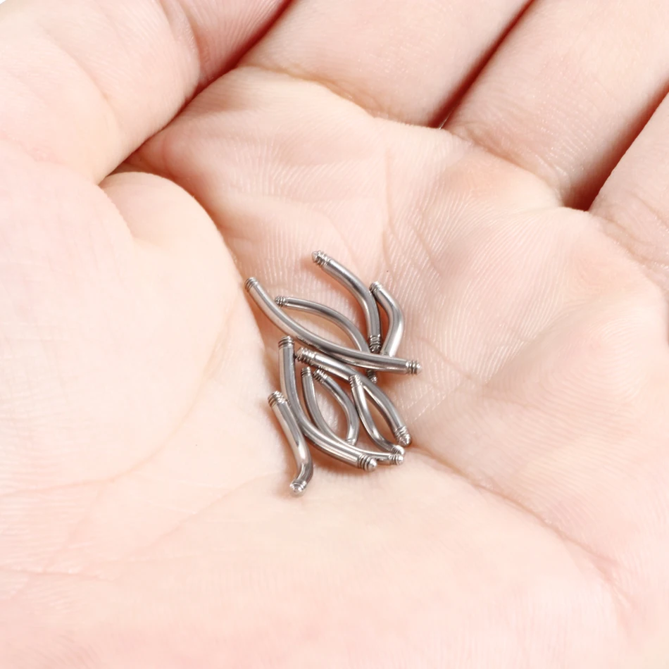 100pcs Stainless Steel Belly Piercing Navel Ring Accessories