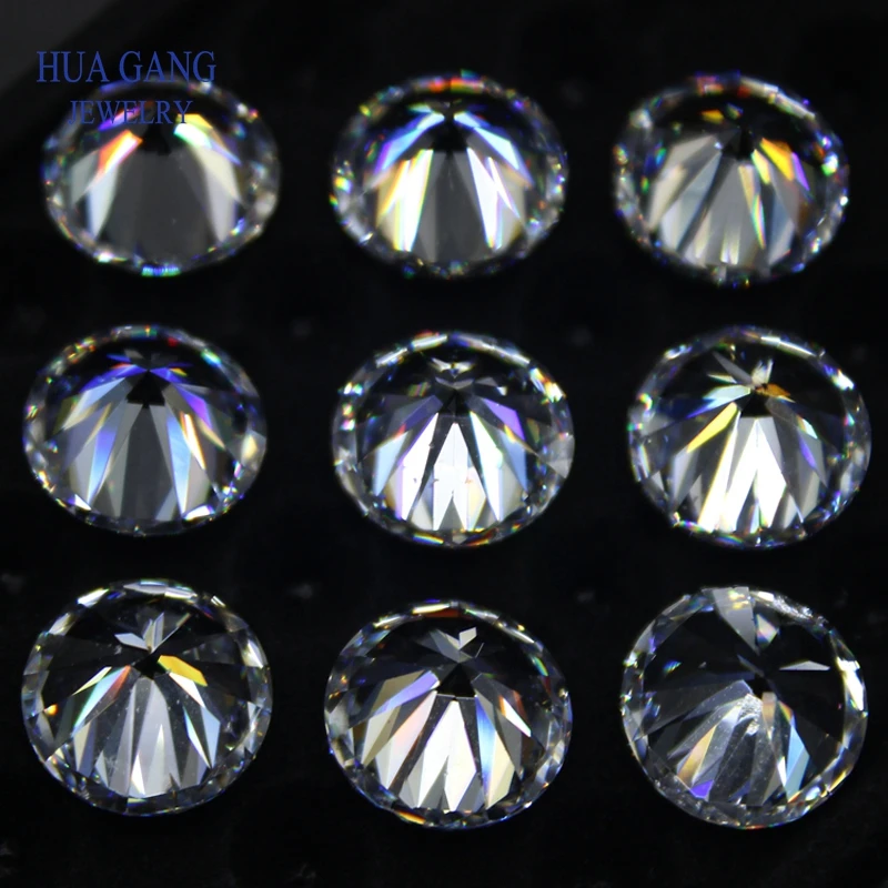 Size 2.5~6.75mm 10PCS~10000PCS Round White CZ Stones Round Brilliant Cut Loose Cubic Zirconia Stone Beads For Jewelry Making