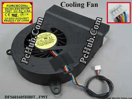 Fan FOR HP TouchSmart 600 PC  CPU Cooling Fan All-in-one FORCECON DFS601605HB0T F99T F82Q 5V 0.5A kDB0705HB-9A10 kDB0705HB 9A10