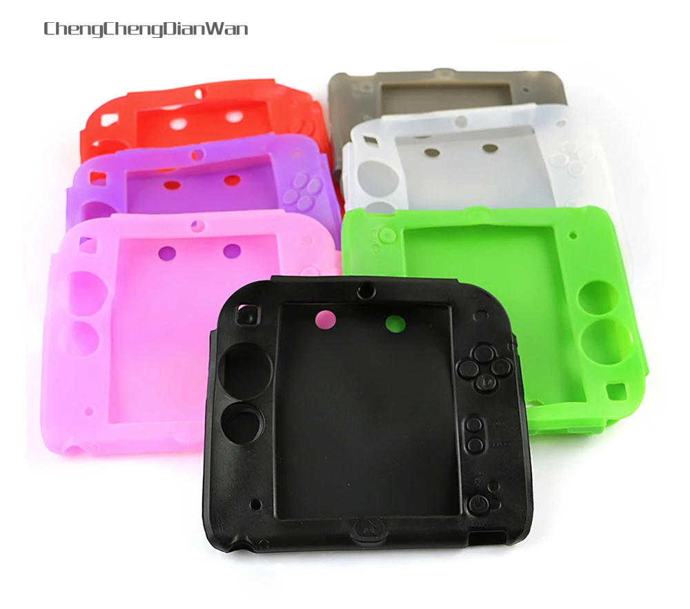 

30pcs 7 colors High quality Soft silicone case protective cover rubber bumper case for 2DS