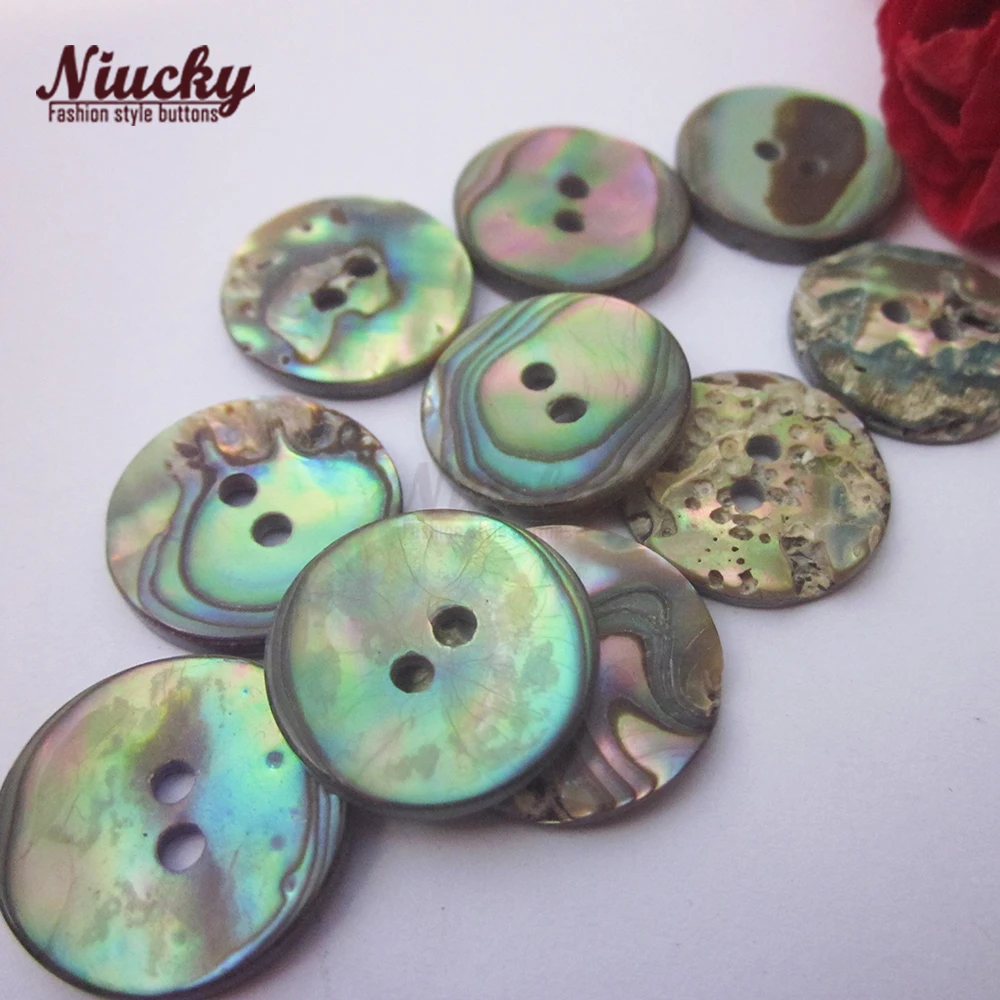 Niucky 15 millimetri/12.5 millimetri 2 fori scuro Naturale abalone shell pulsante per cucire Di Alta qualità naturale shell cucire forniture