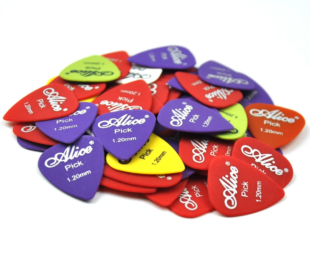 100pcs Heavy 1.2mm Alice Matte Nylon Guitar Picks Plectrums For Electric Guitar Bass F