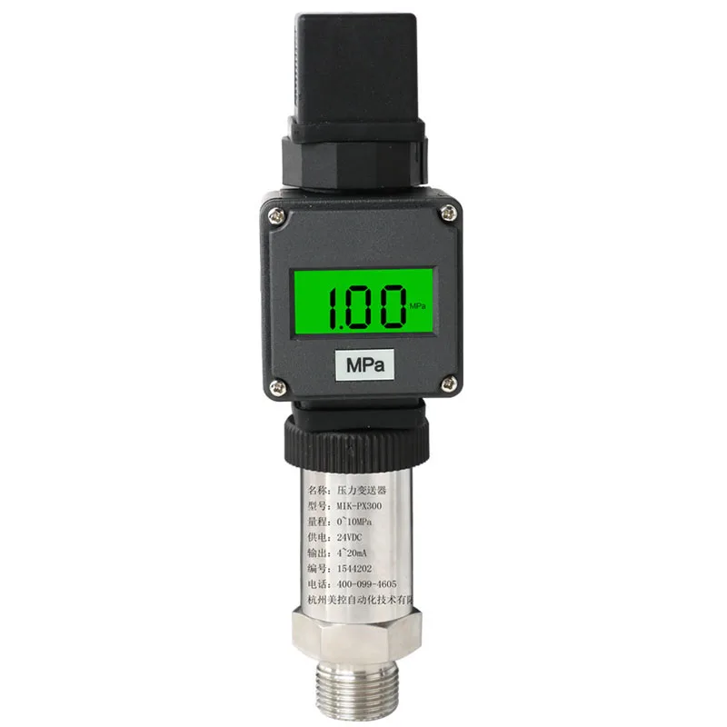 1-8-16-50bar/Kpar/MPA Pressure Transmitter 200 Degree High Temperature Display Transducer Sensor for Steam Gas Water liquid