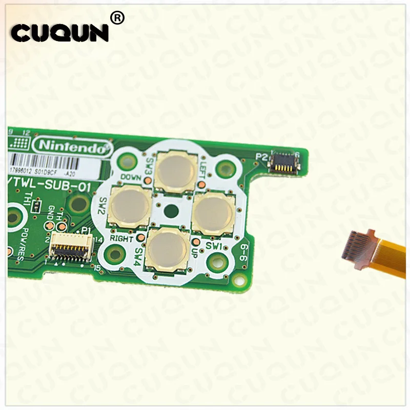 Original ABXY Key Power Switch พร้อมสายเคเบิลสําหรับ Nintend D S i สวิทช์ Power สําหรับ Nintendo D S i