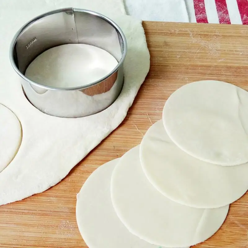 3 Stück runde Ausstechformen aus Edelstahl, zum Ausstechen von Teigblättern für Kuchen und Gebäck, DIY-Backwerkzeug, Küchenhelfer für süße Leckereien. – Detail 8