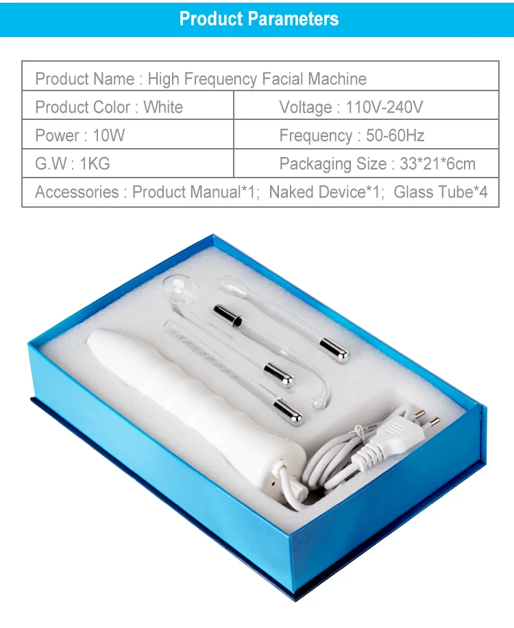 المحمولة القطب عالية التردد بقعة حب الشباب مزيل جهاز العناية بالوجه مدلك للوجه الجمال جهاز سبا صالون المنزل