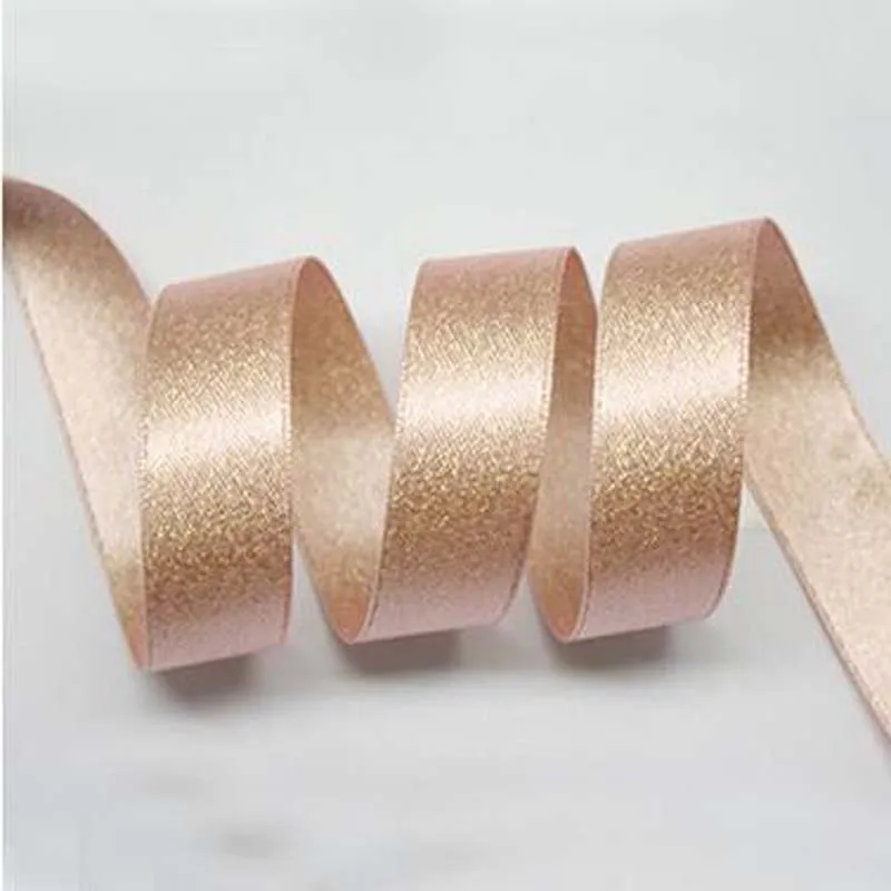 38MM 10 Yards Gold Double-Sided Glitter Ribbon Handmade Materials Headwear For Hair Bows Materials Accessories Gift Wrap Crafts