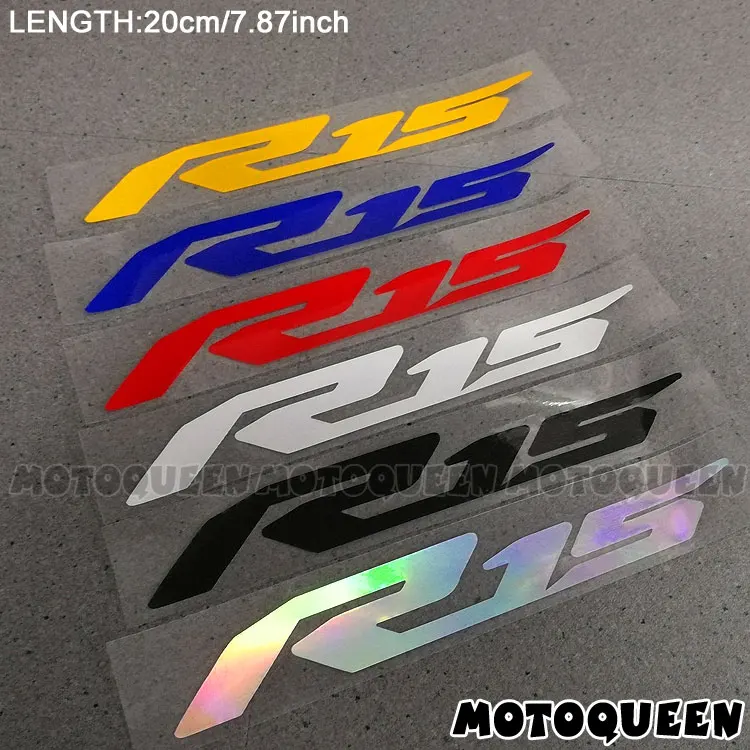 Motorcycle body Wheels Fairing Helmet Tank Pad decoration logo Label reflective Stickers Decals For YAMAHA YZF R15 YZF-R15