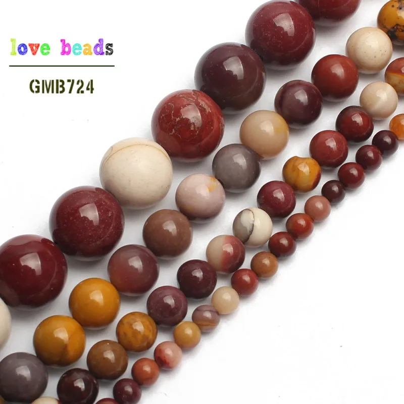 Perline rondelle Mookaite colorate naturali per la creazione di gioielli 15,5 pollici/filo Scegli la misura 2/3/4/6/8/10/12mm Collana braccialetto