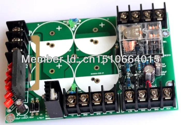 Rectifier power supply with speaker protection 10000UF 50V*4 for discrete tda7293 lm3886  board Fully assemble and tested