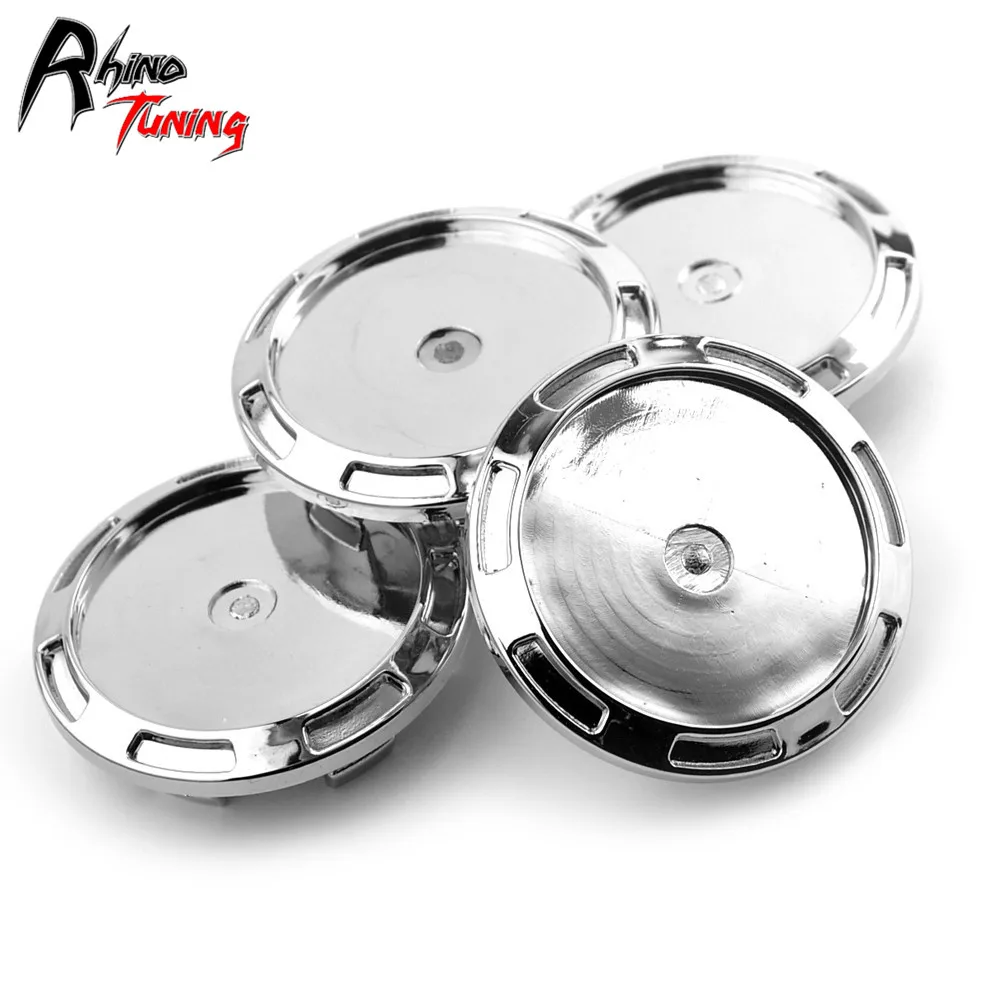 Tapa central de rueda cromada, emblema para Ruff Racing R953, 4 piezas, 67mm, 51mm, estilo de coche