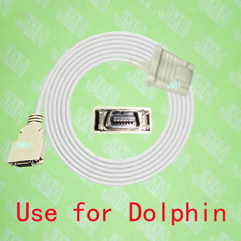 

Compatible with Dolphin 2150,2100 Pulse Oximeter monitor, Adult silicone soft tip spo2 sensor,14pin.