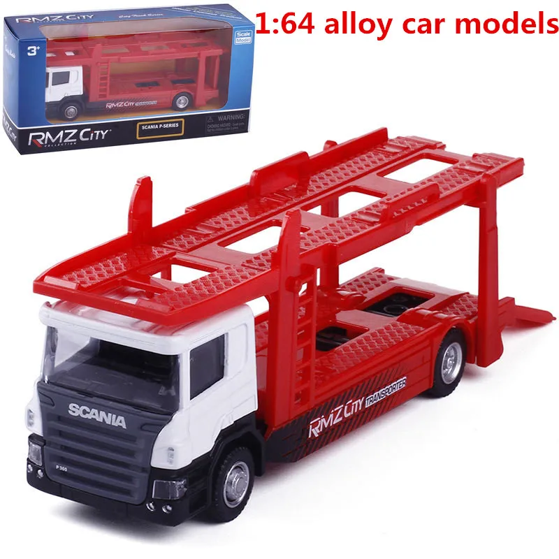 

1:64 alloy car models, Semi - trailer carrier toy vehicles,metal diecasts,Inertial taxiing toys,educational toys,free shipping