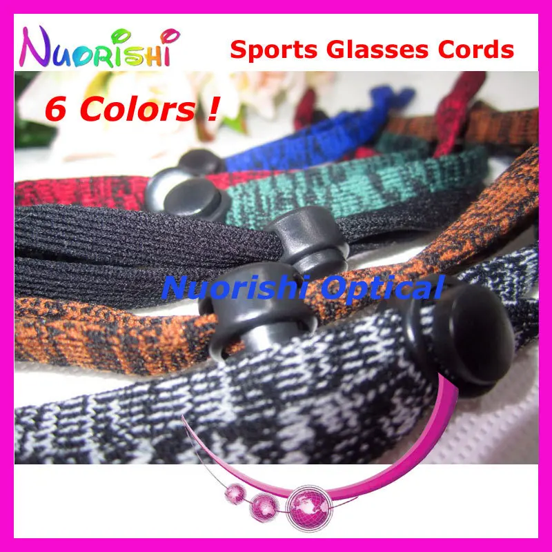 6/30/60pcs Fashion 6 Colors Cotton Sports Elastic Eyewear Glasses Sunglasses String Chain Cords Lanyard Free Shipping L658