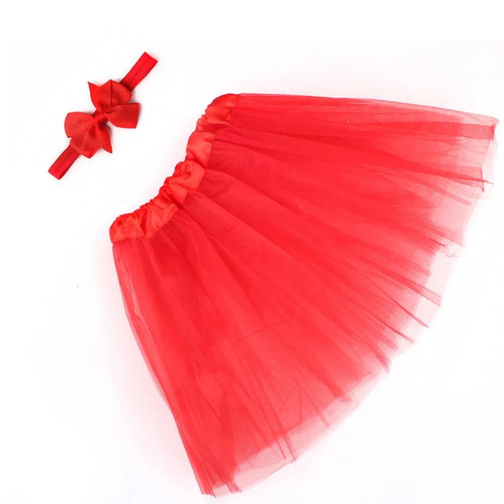 Cute Newborn Baby Girls Tutu Skirt & Headband Photo Prop Costume Toddler Kids Outfit Infant Baby Short Cake Skirt For 0-3M